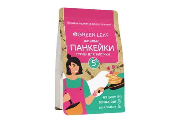 Смесь для выпечки Ванильные панкейки 300г GREEN LEAF